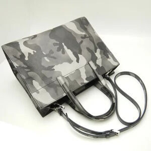 Prada bag camouflage pattern gray leather soft Saffiano DISCA MARMO